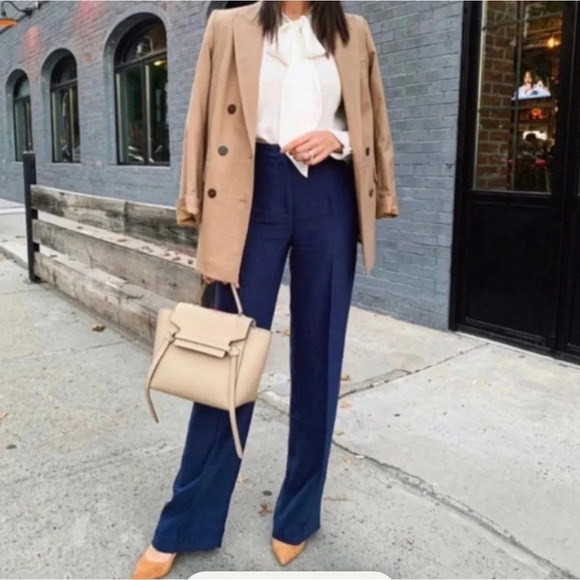 ! SANDRO WOMENS PANTS navy blue size 38 - Picture 1 of 5